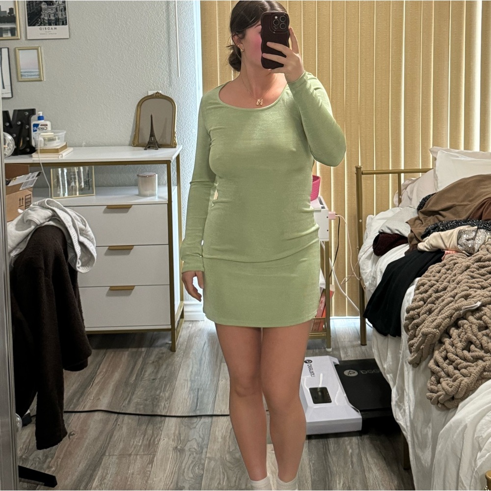 Green princess Polly open back dress